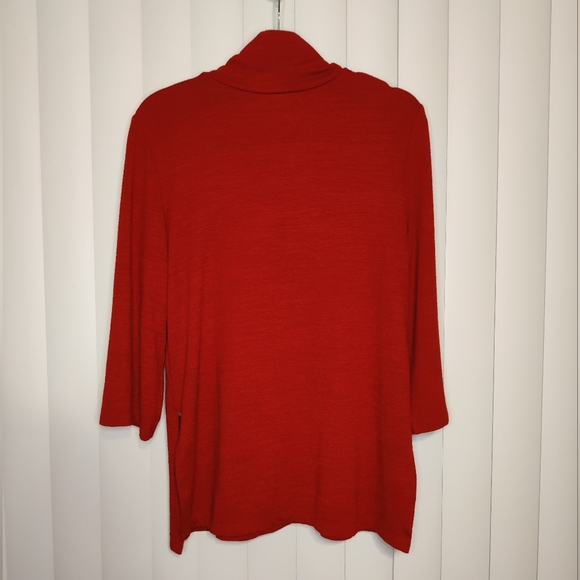 Tahari Red Turtleneck Sweater - Picture 2 of 4